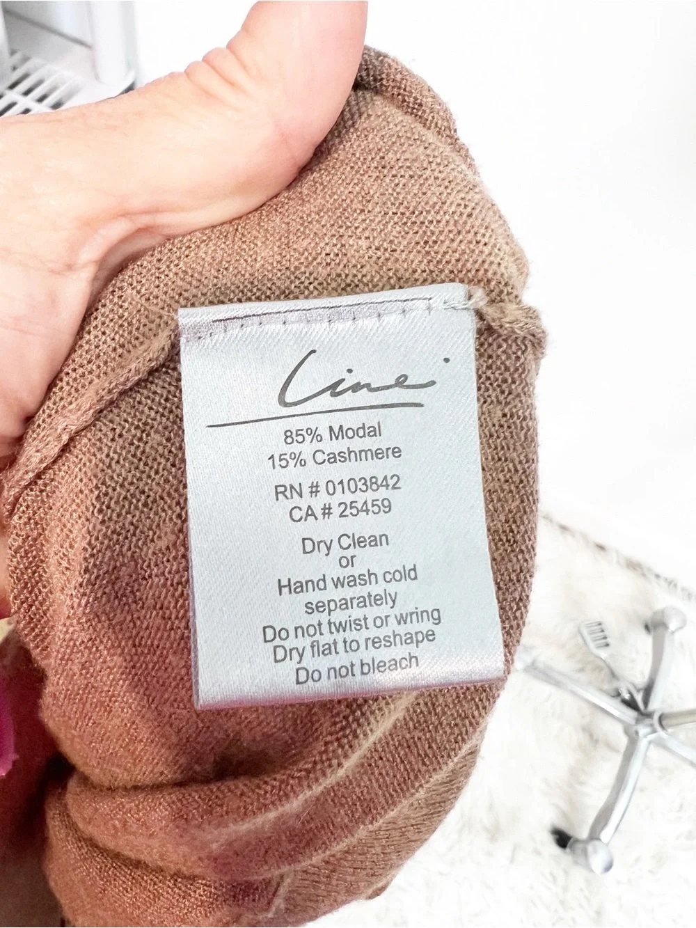 Line brown button